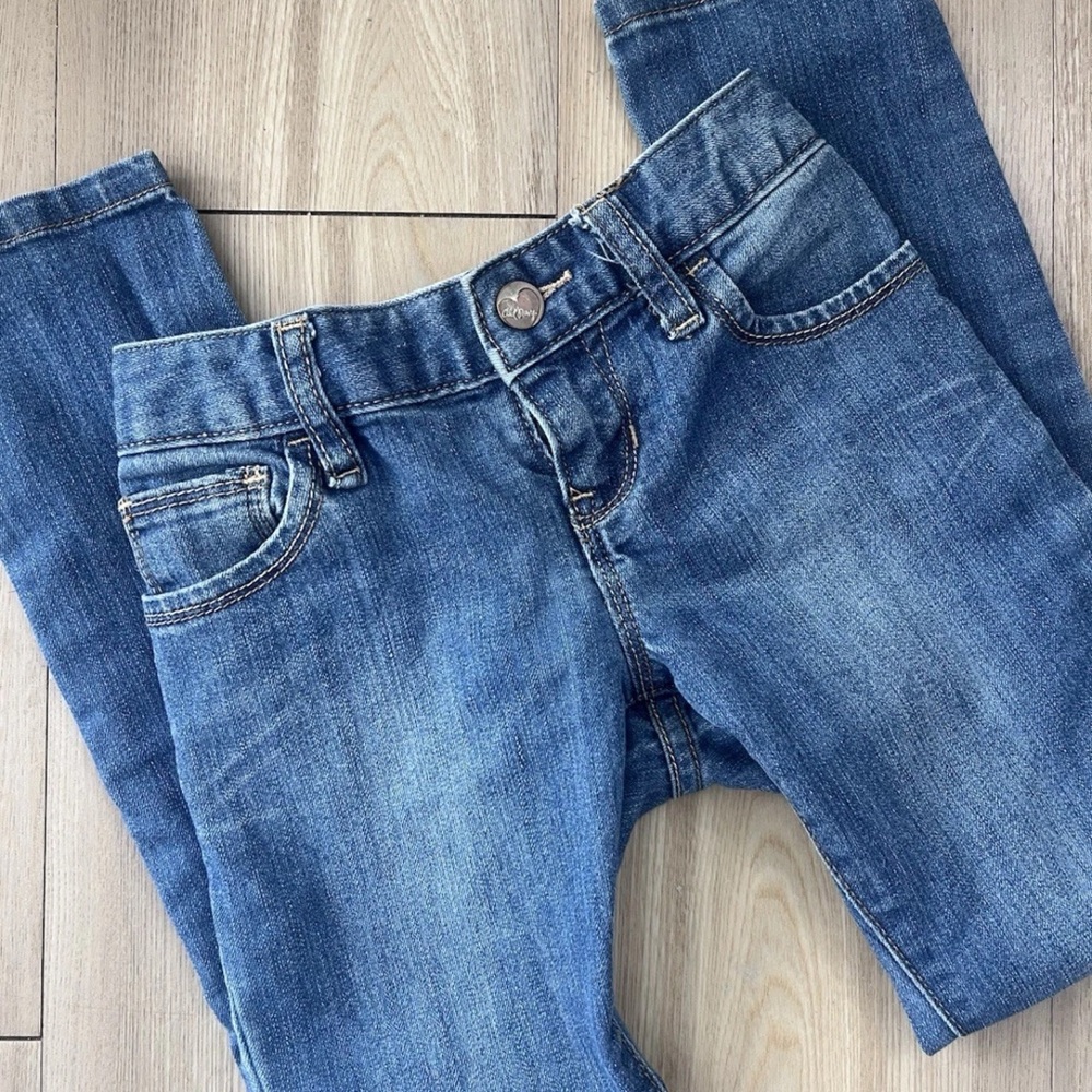 Old Navy Girls 7 Regular Super Skinny Denim Jeans Adjustable Waist